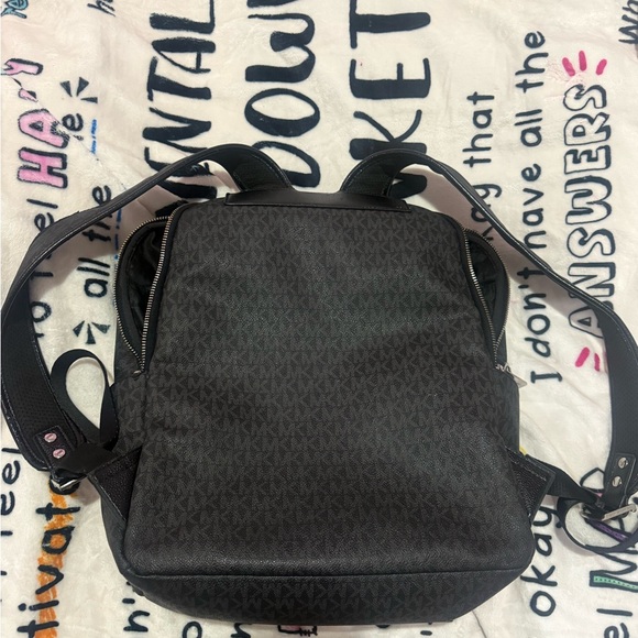 Michael Kors Dark Gray Patterned Backpack - Picture 2 of 2